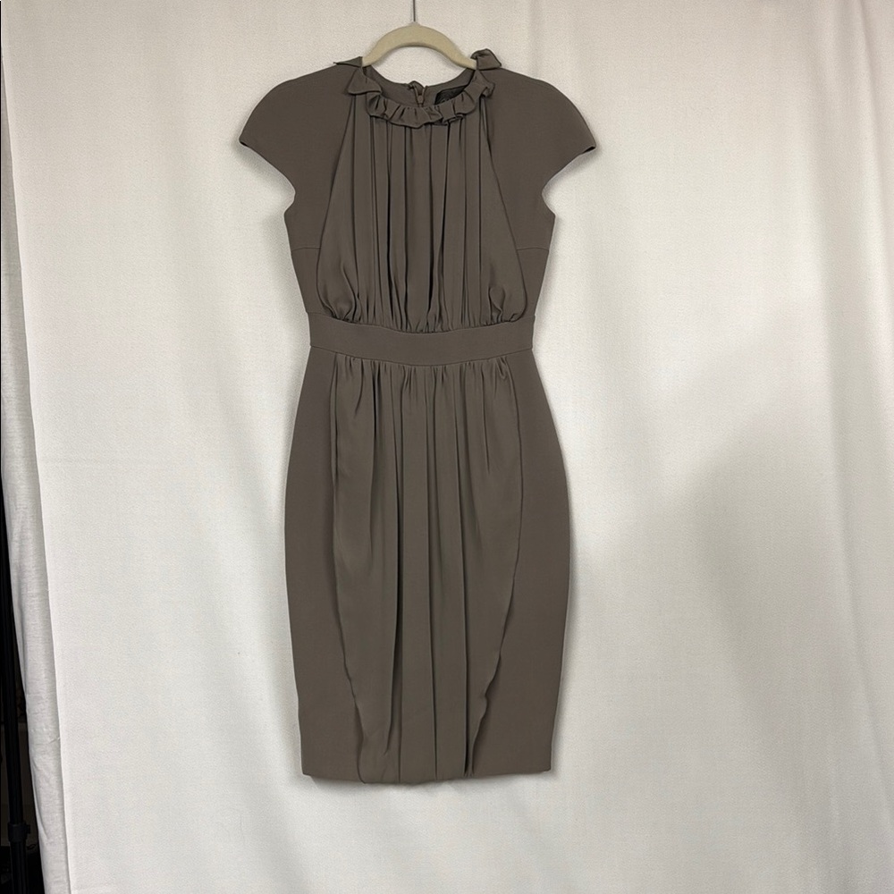 Giambattista Valli Taupe 100% silk dress, US Size  XS (EU size 40)